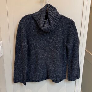 Madewell Heathered Navy Cowl Neck Sweater